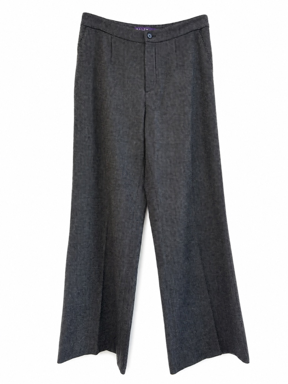 Ralph Lauren Collection Purple Label 100% Fleece Wool Wide Leg Pants Size 6